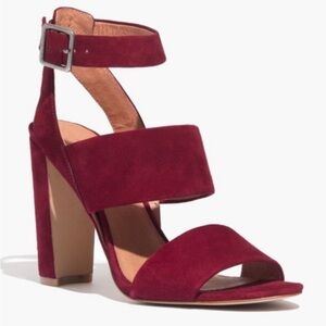 Madewell / Octavia Suede Heels / Burgundy